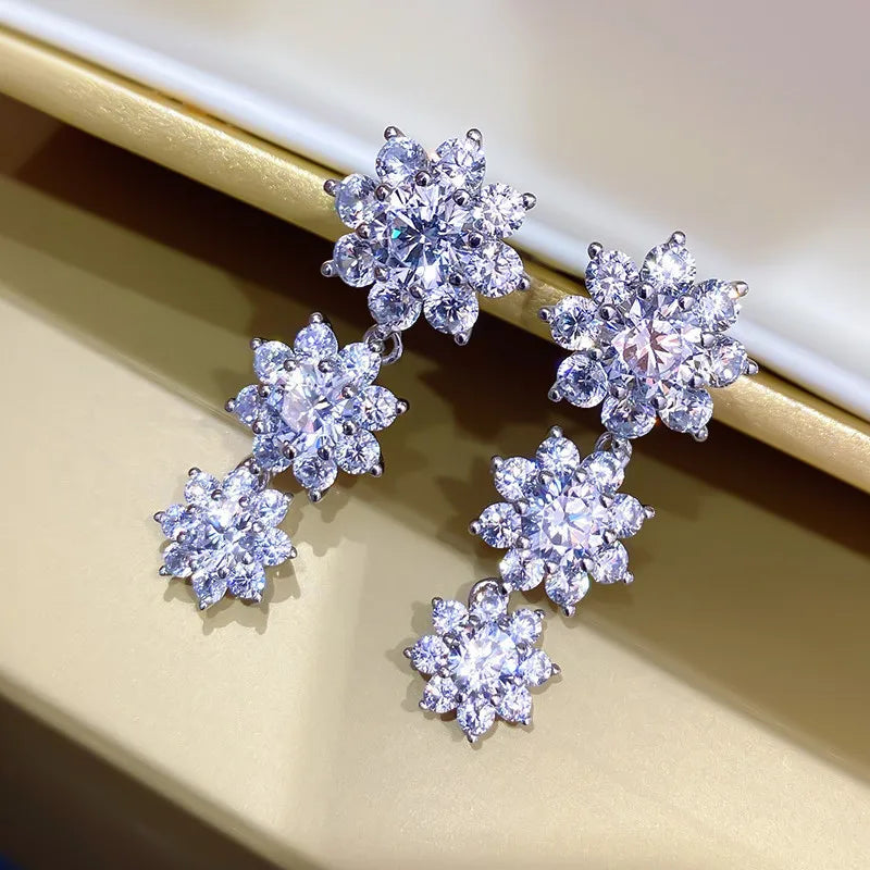 Huitan™ Dazzling CZ Stud Earrings – Glamorous Sparkle for Parties & Everyday Elegance