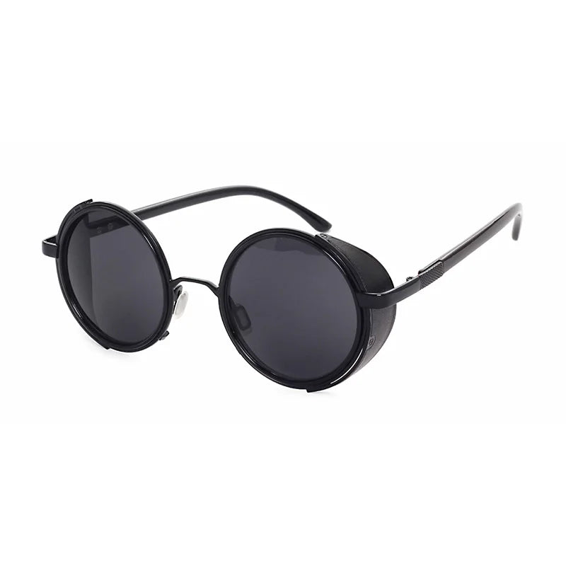 SHAUNA™ Vintage Round Steampunk Sunglasses – Unisex Retro Punk UV400 Designer Eyewear