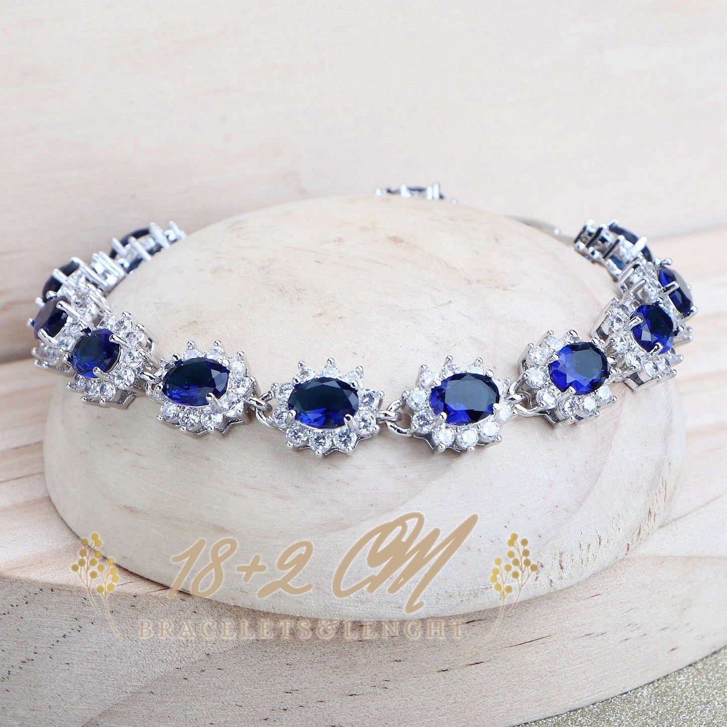 Celestial Blue Bridal Set – 925 Sterling Silver Wedding Jewelry with Blue Zirconia Stones