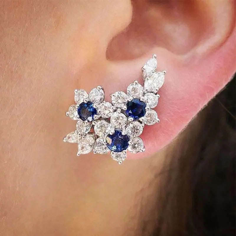 Huitan™ Dazzling CZ Stud Earrings – Glamorous Sparkle for Parties & Everyday Elegance