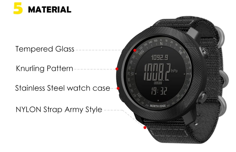 NorthPro™ Tactical Outdoor Smartwatch – Military-Grade Multisport Watch