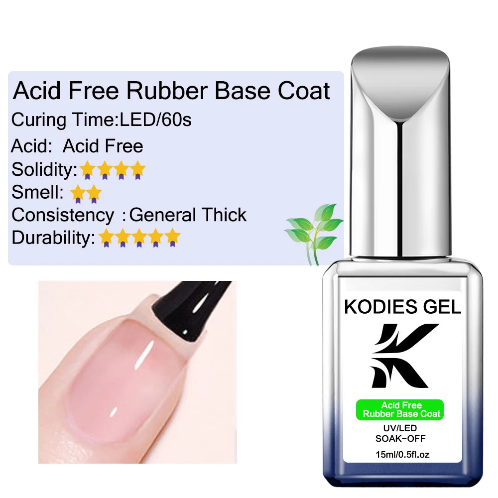 KODIES GEL Super Shine Diamond Top Coat – No-Wipe UV/LED Gel Sealer for Salon-Quality Finish | Long-Lasting Gloss Gel Polish