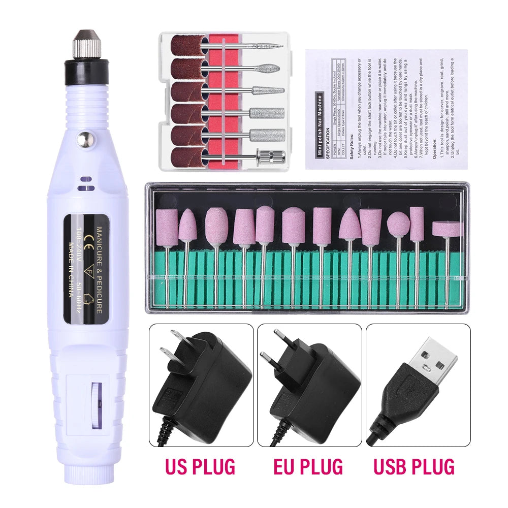 LULAA ProFile™ — Portable Electric Nail Drill Set for Manicure & Pedicure