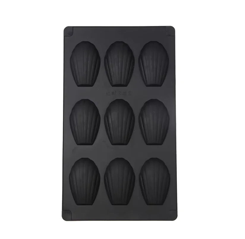 BakeShell™ — Nonstick Silicone Madeleine Cookie Mold (9-Cavity)