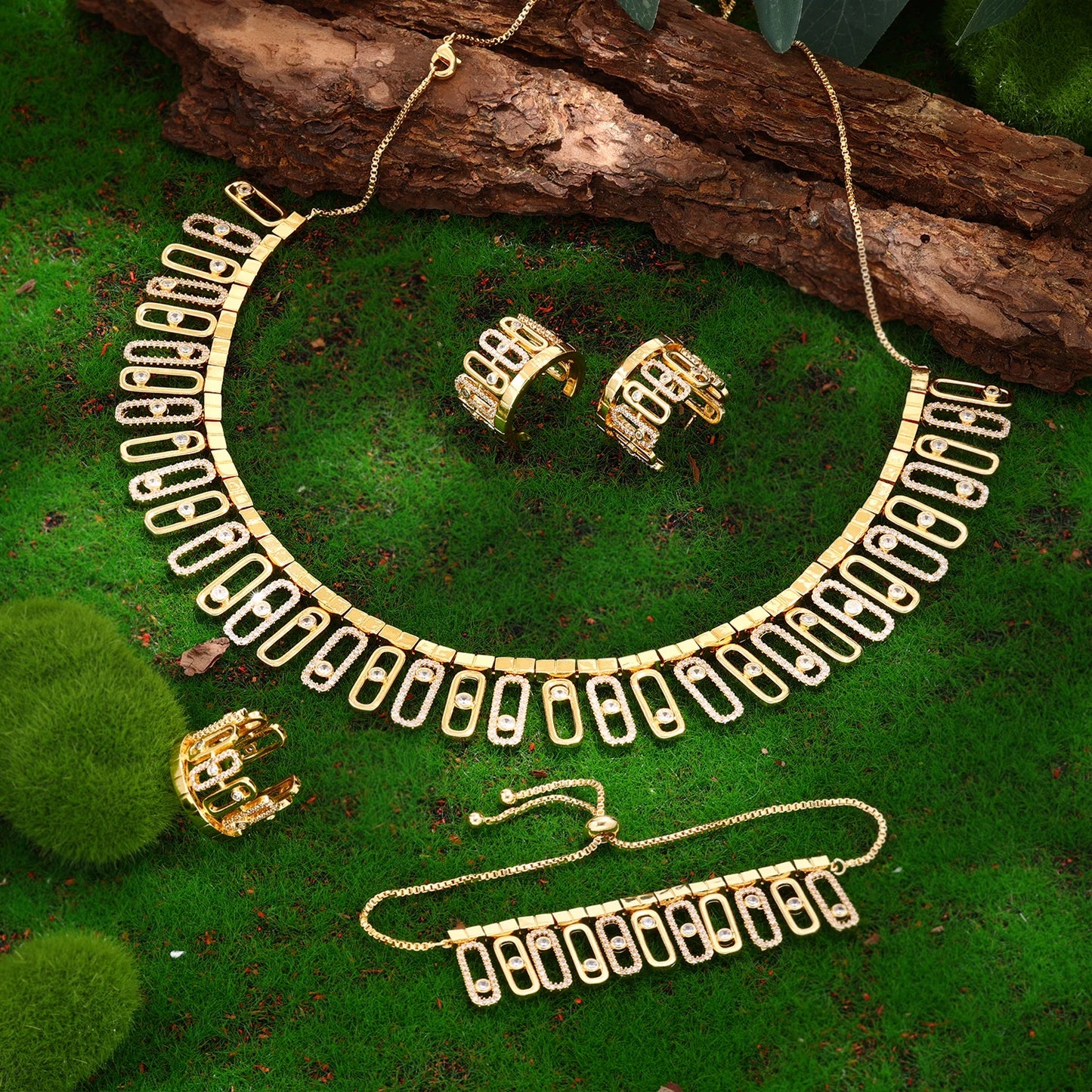 2025 Bestseller: 4-Piece Cubic Zirconia Bridal Wedding Jewelry Set – Timeless Elegance for the Modern Bride