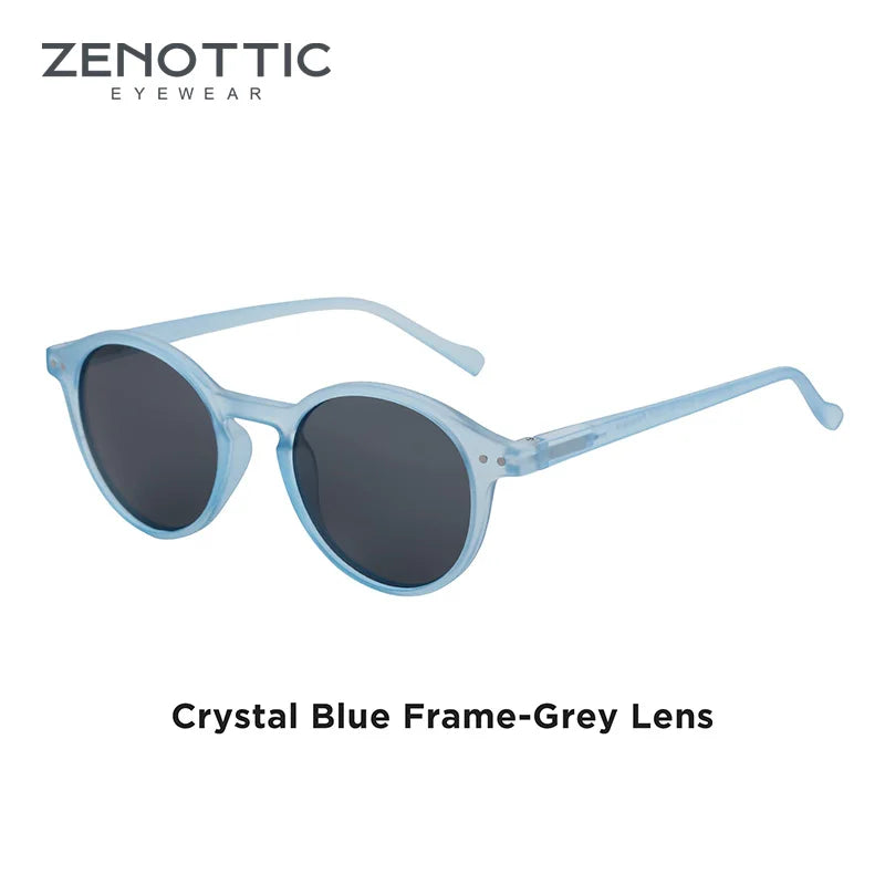 ZENOTTIC™ Retro Polarized Sunglasses – Unisex Small Round Vintage Frame UV400 Goggles (2023–2024 Edition)