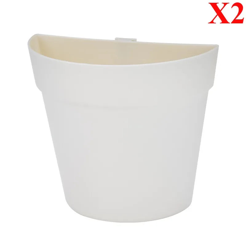 WallBloom™ Semi-Circular Wall Planter – No-Drill Hydroponic Flower Pot for Indoors & Balconies
