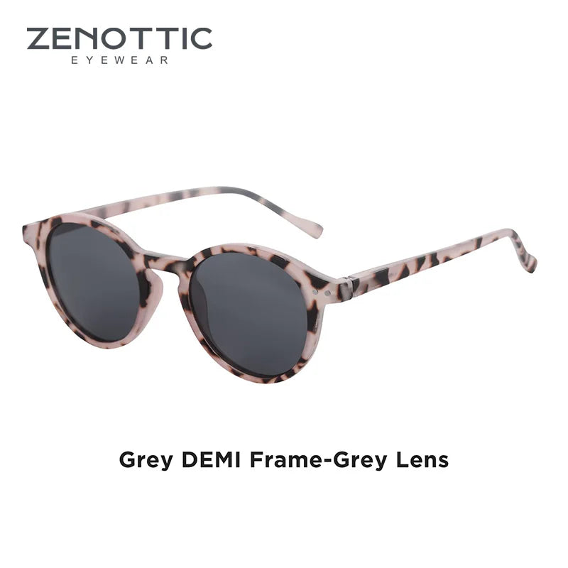 ZENOTTIC™ Retro Polarized Sunglasses – Unisex Small Round Vintage Frame UV400 Goggles (2023–2024 Edition)