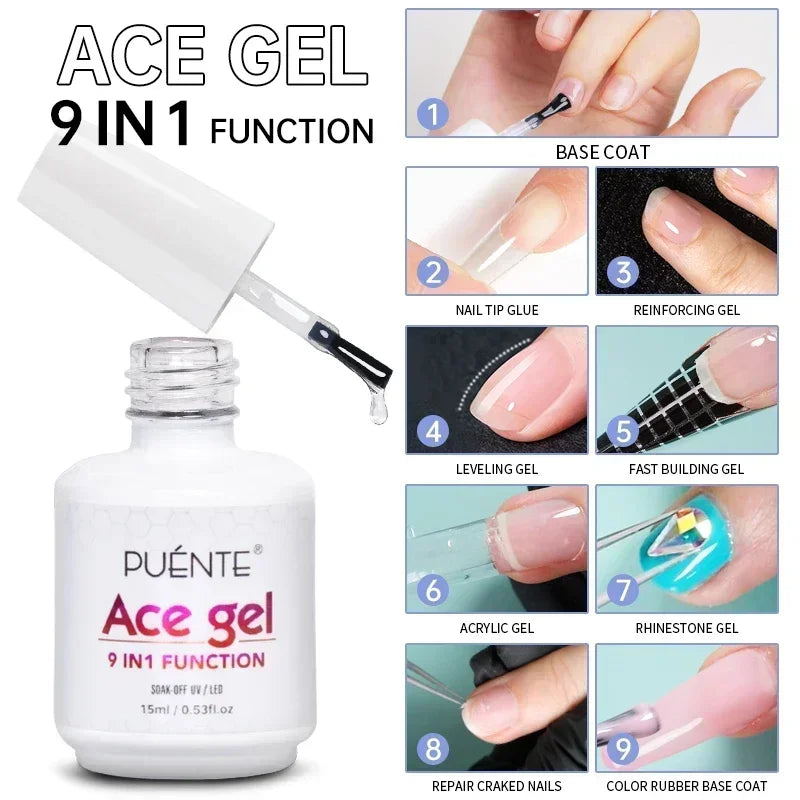 15ML HEMA-Free Base & Top Coat Set – Crystal Glossy & Velvet Matte Finish for Sensitive Nails | Soak-Off UV/LED Gel Varnish