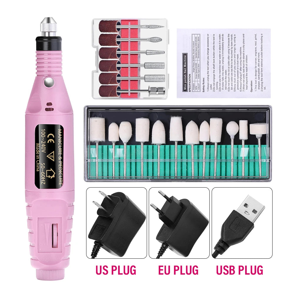 LULAA ProFile™ — Portable Electric Nail Drill Set for Manicure & Pedicure
