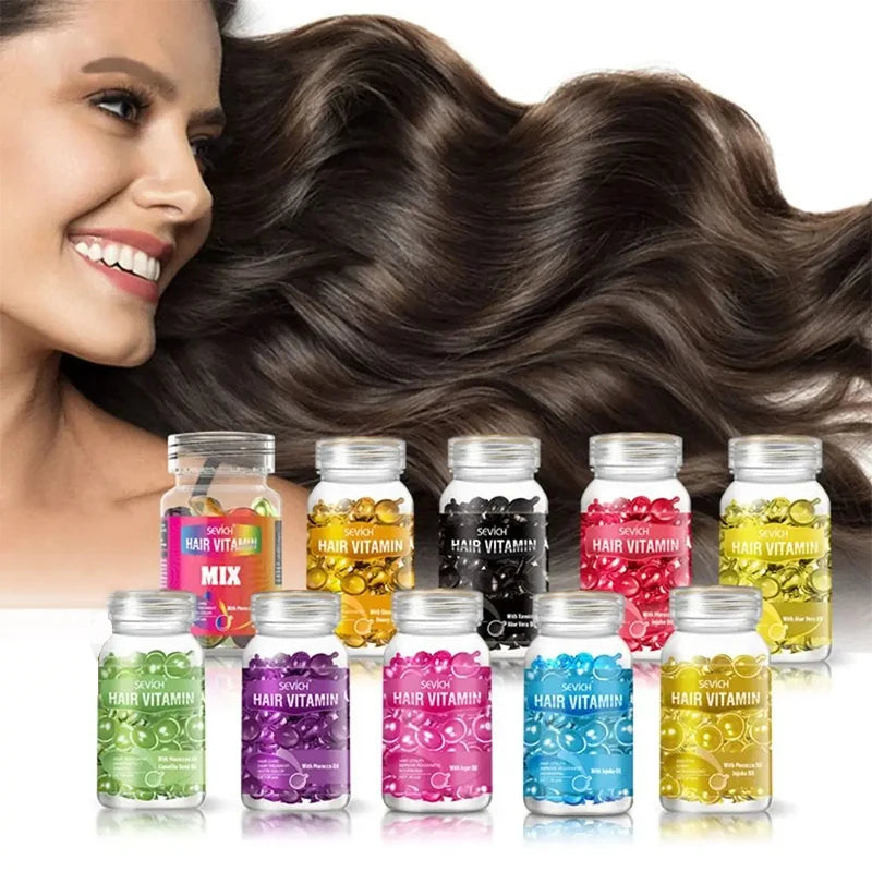 Sevich SilkDrops™ — 2025 Hair Repair Vitamin Capsules with Keratin & Moroccan Oil