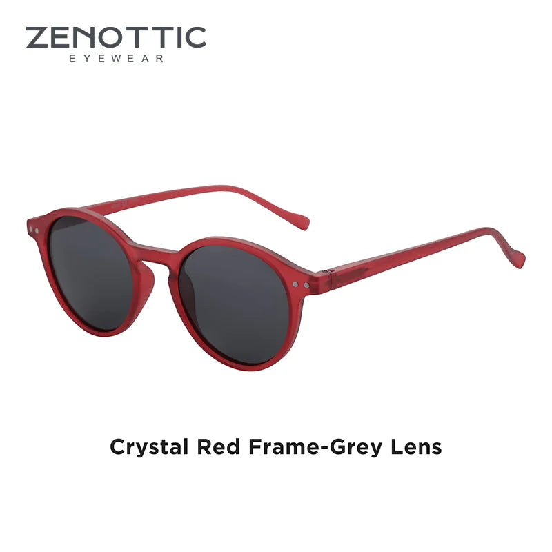 ZENOTTIC™ Retro Polarized Sunglasses – Unisex Small Round Vintage Frame UV400 Goggles (2023–2024 Edition)