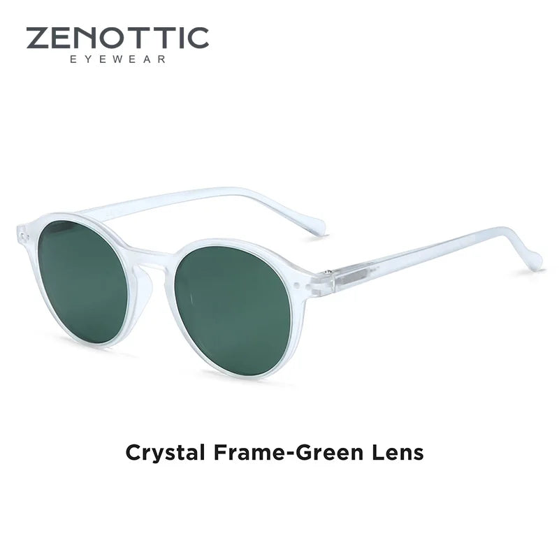 ZENOTTIC™ Retro Polarized Sunglasses – Unisex Small Round Vintage Frame UV400 Goggles (2023–2024 Edition)