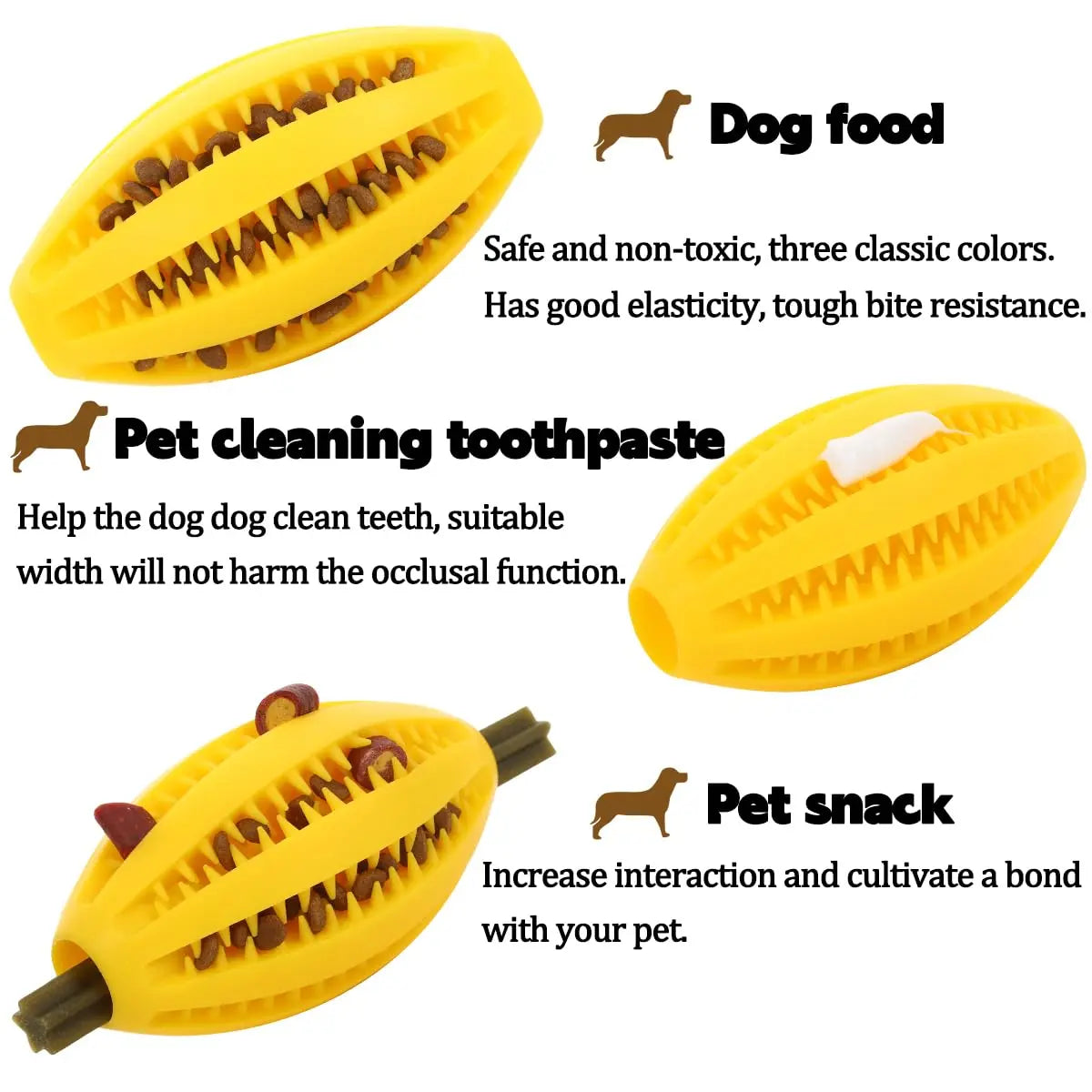 ChompBall™ — Tough Rubber Chew & Treat Toy for Dogs