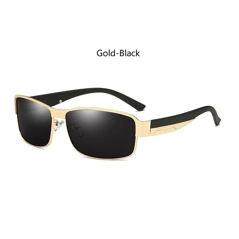 LuxDrive™ Classic Polarized Sunglasses – Vintage Metal Frame UV400 Eyewear for Men