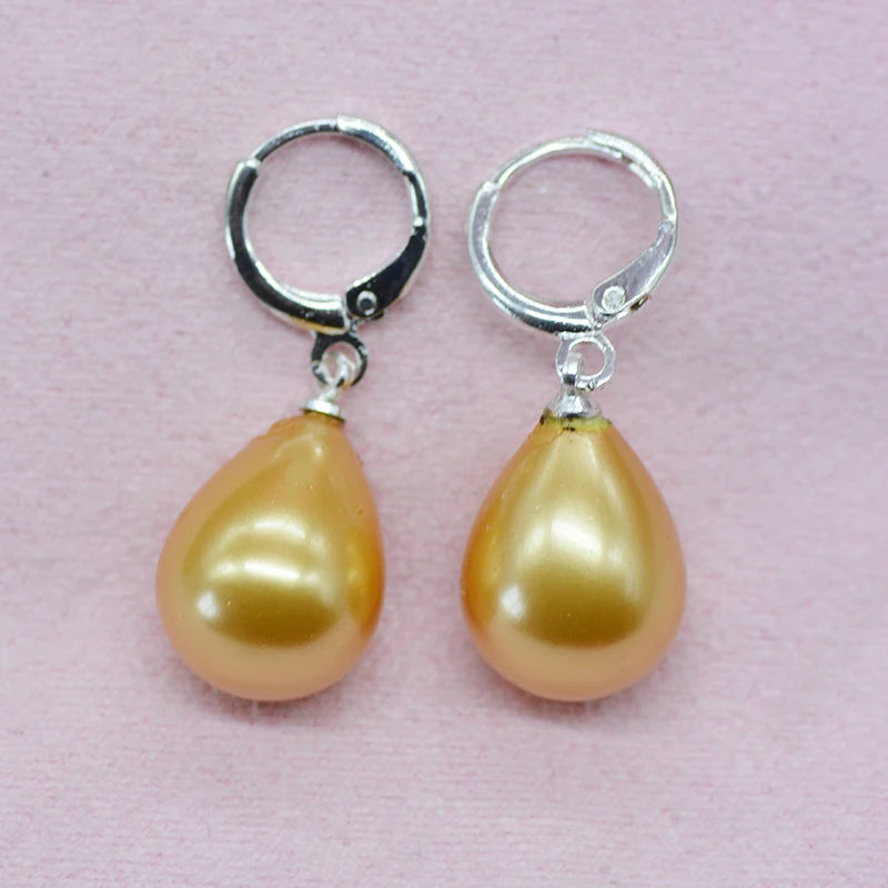 Stunning Sea Shell Pearl Earrings – 12x16mm AAA Grade | Elegant Gift for Girls & Women