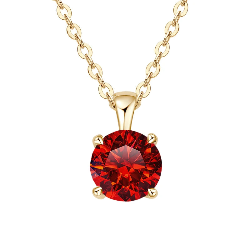 JoyceJelly™ 1ct Moissanite Pendant Necklace | Classic 4-Prong Luxury Fine Jewelry