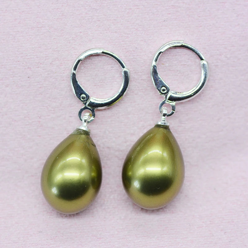 Stunning Sea Shell Pearl Earrings – 12x16mm AAA Grade | Elegant Gift for Girls & Women