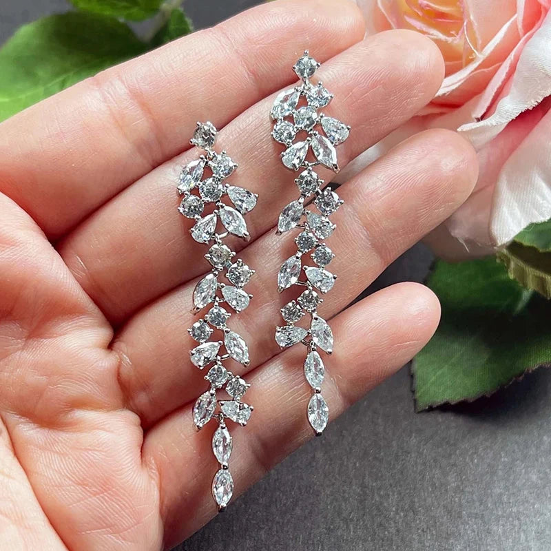 Huitan™ Dazzling CZ Stud Earrings – Glamorous Sparkle for Parties & Everyday Elegance