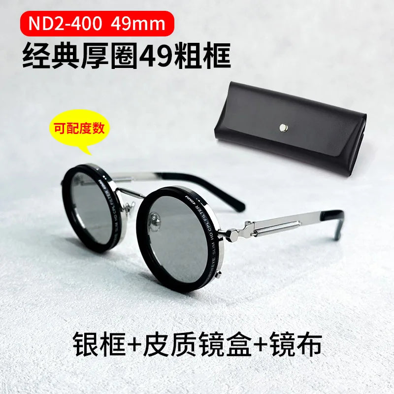 ND2–400 Adjustable Dimming Polarized Fishing Sunglasses – 9-Level UV400 ND Filter with Case Set