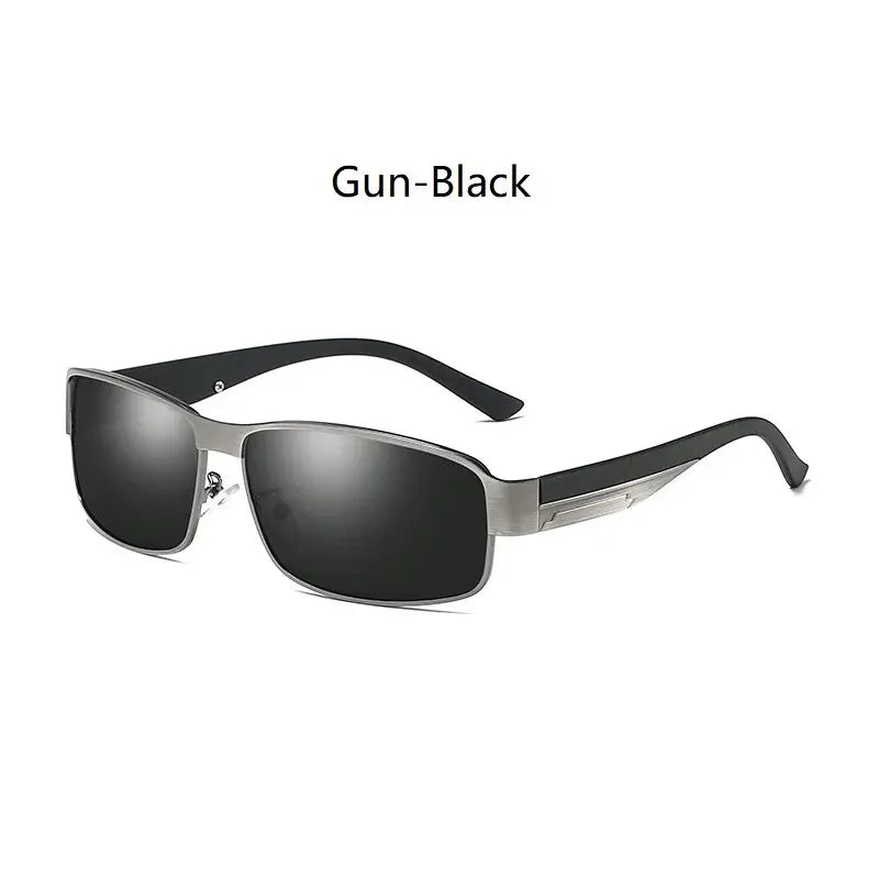 LuxDrive™ Classic Polarized Sunglasses – Vintage Metal Frame UV400 Eyewear for Men