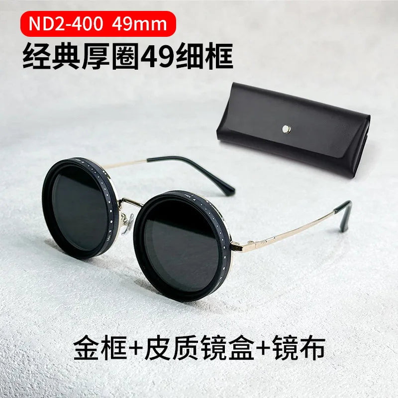 ND2–400 Adjustable Dimming Polarized Fishing Sunglasses – 9-Level UV400 ND Filter with Case Set
