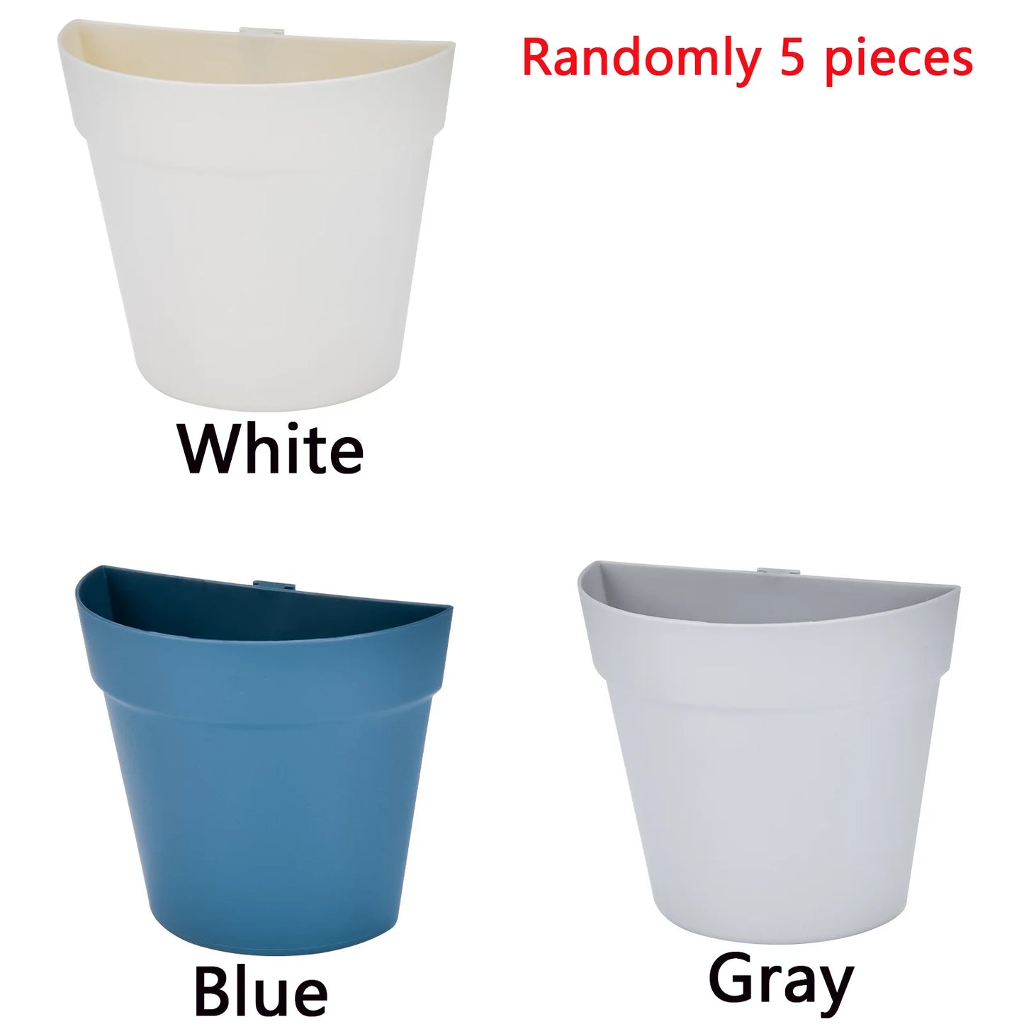 WallBloom™ Semi-Circular Wall Planter – No-Drill Hydroponic Flower Pot for Indoors & Balconies