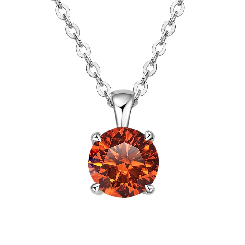 JoyceJelly™ 1ct Moissanite Pendant Necklace | Classic 4-Prong Luxury Fine Jewelry