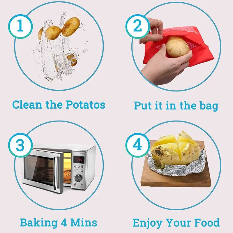 QuickTater™ — 4-Minute Microwave Potato Cooking Pouch
