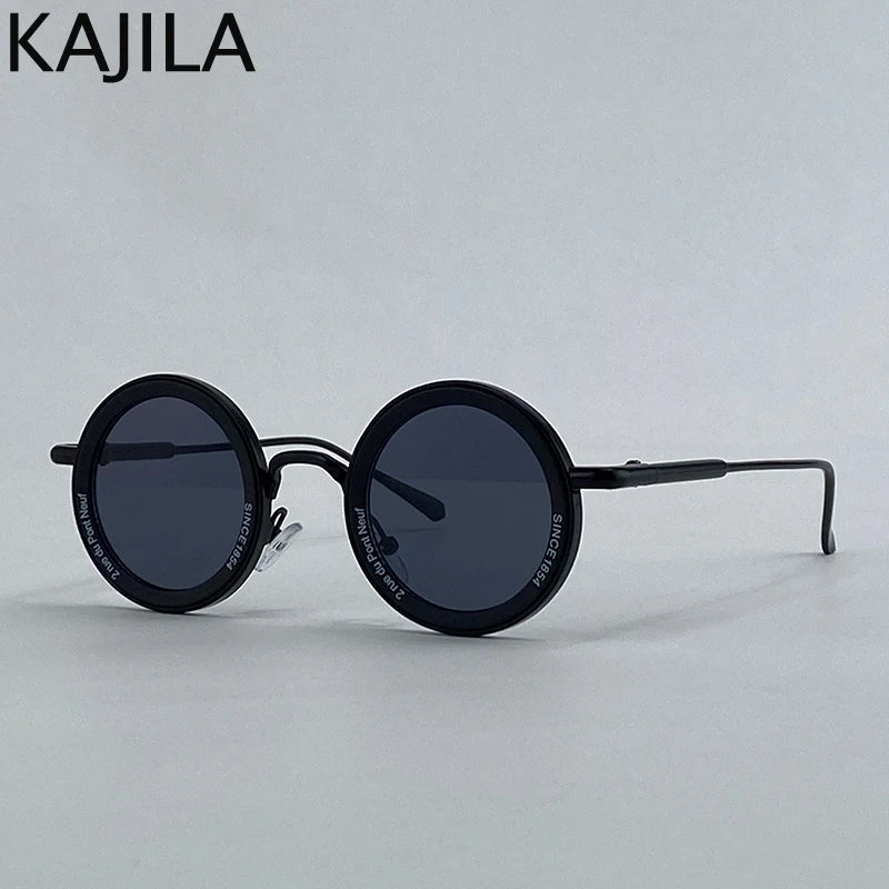 Small Frame Steampunk Round Sunglasses – 2025 Retro Punk Eyewear for Men | Classic Driving UV400 Luxury Brand Shades