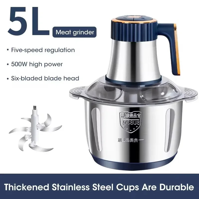PowerGrind Pro™ — 5L Electric Food Chopper & Kitchen Multi-Processor