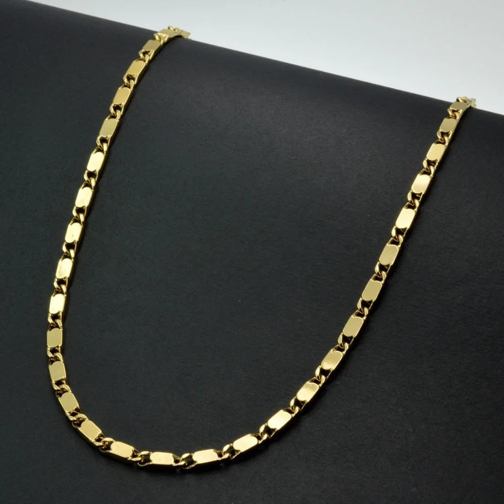 Gold-Plated New Style Cuban Chain Necklace – 50–70cm | Men & Women | Model N45