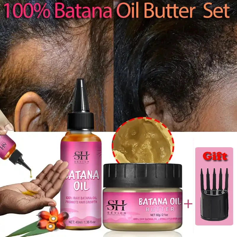 BatanaGlow™ 100% Pure Batana Oil Hair Butter – Restore Growth & Repair Bald Spots Naturally