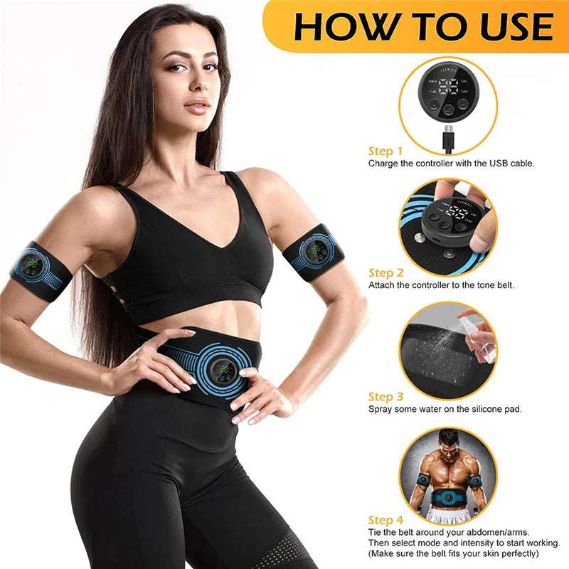 CoreSculpt™ EMS Abdominal Toning Belt – Muscle Stimulator for Slimming Waist, Arms & Legs