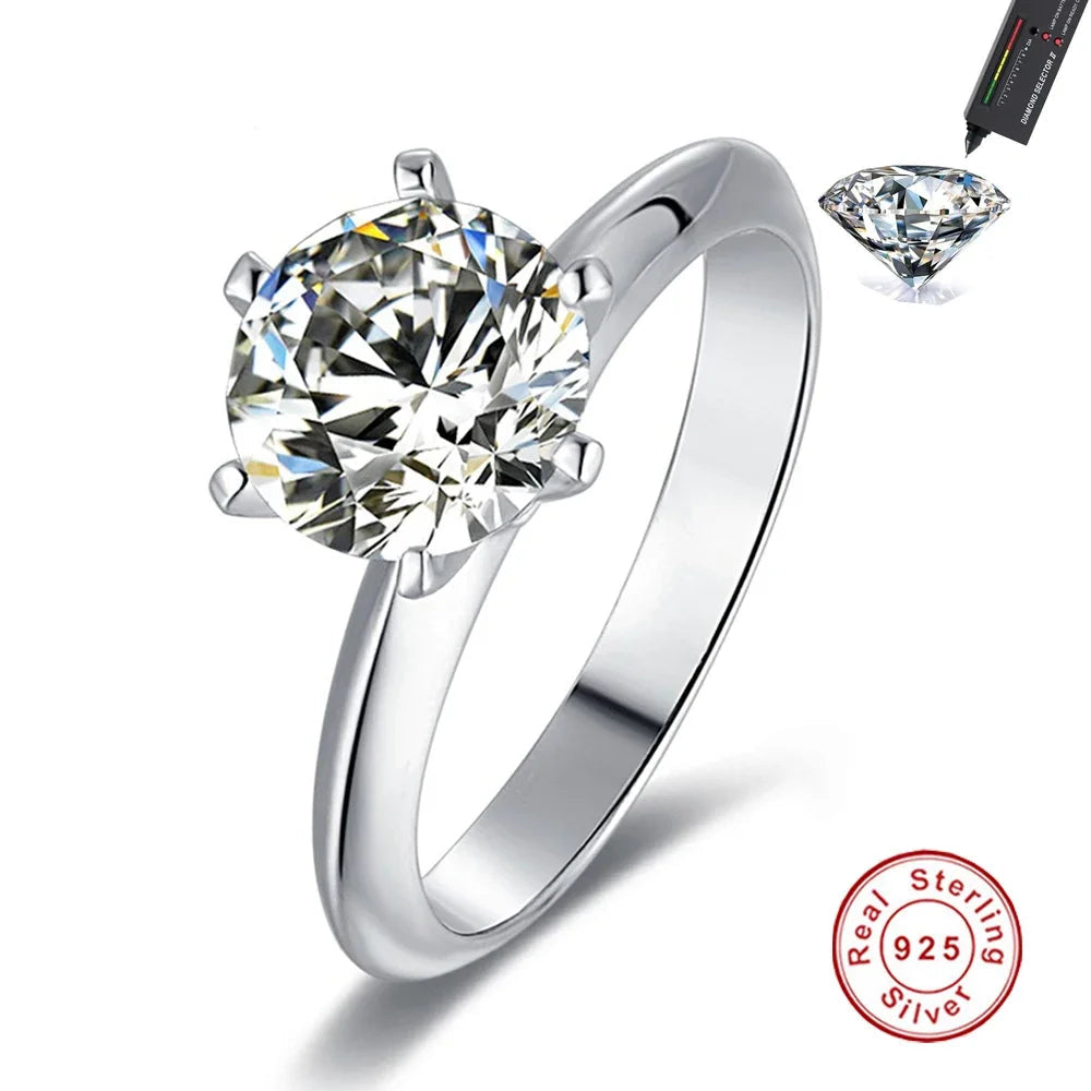 MoissGlow™ 925 Sterling Silver Moissanite Ring – Real Certified Diamond Alternative | Luxury Wholesale Fine Jewelry