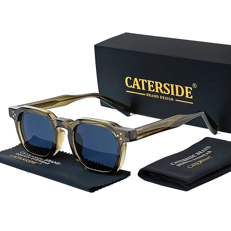 CATERSIDE™ Retro Duo – Punk Square Festival Sunglasses (2-Pack)