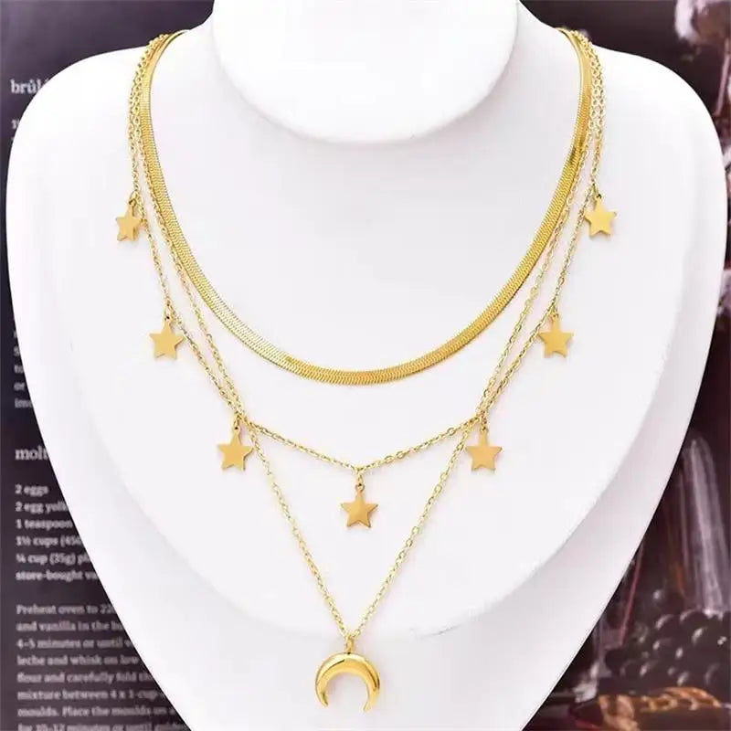 EILIECK™ 4-Leaf Clover Green Zircon Necklace | 316L Stainless Steel Waterproof Pendant for Women