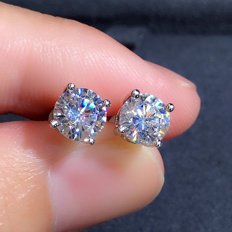 CAOSHI Elegant Oval-Cut CZ Stud Earrings – Simple Shiny Crystal Jewelry for Women | Timeless & Versatile Accessories