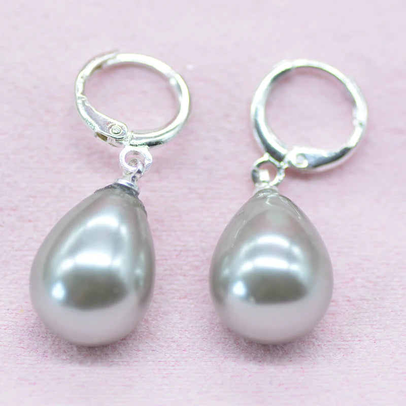 Stunning Sea Shell Pearl Earrings – 12x16mm AAA Grade | Elegant Gift for Girls & Women