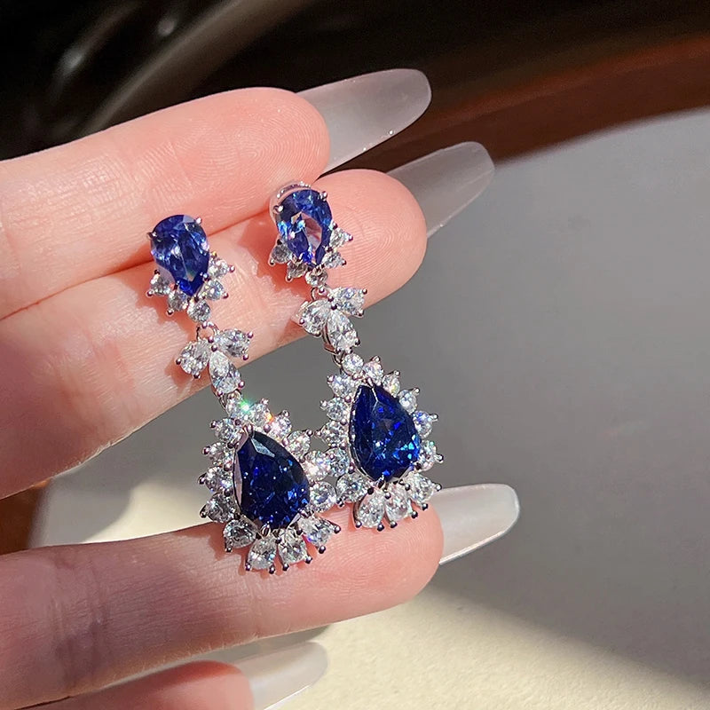 Huitan™ Dazzling CZ Stud Earrings – Glamorous Sparkle for Parties & Everyday Elegance