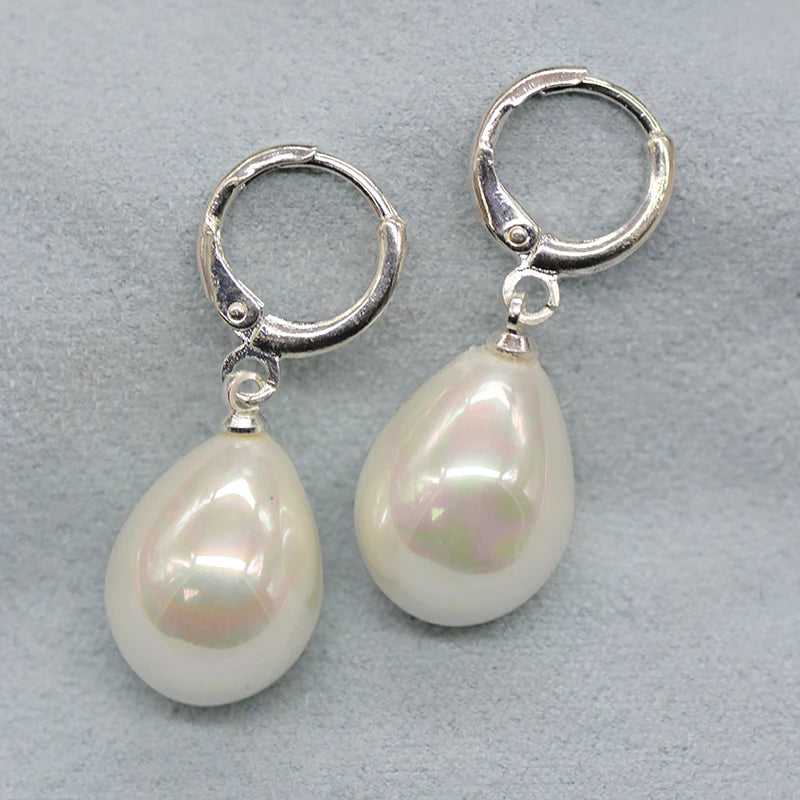 Stunning Sea Shell Pearl Earrings – 12x16mm AAA Grade | Elegant Gift for Girls & Women