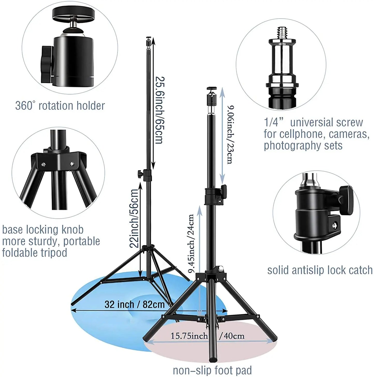 GlowBeam Studio™ — LED Ring Light with Tripod & Remote