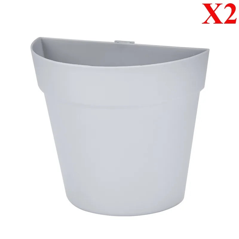 WallBloom™ Semi-Circular Wall Planter – No-Drill Hydroponic Flower Pot for Indoors & Balconies