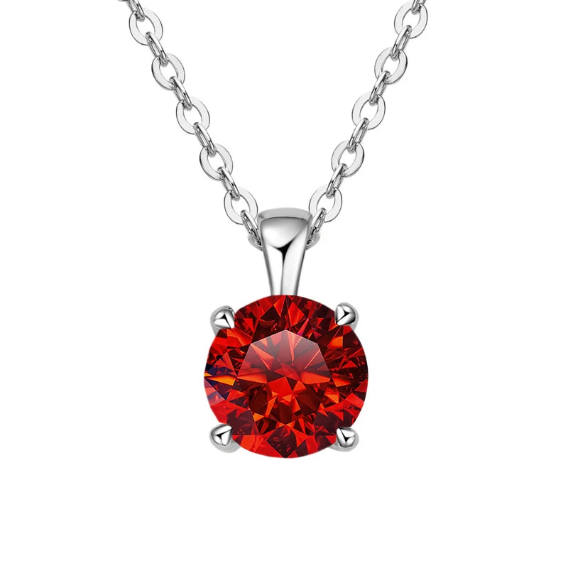 JoyceJelly™ 1ct Moissanite Pendant Necklace | Classic 4-Prong Luxury Fine Jewelry