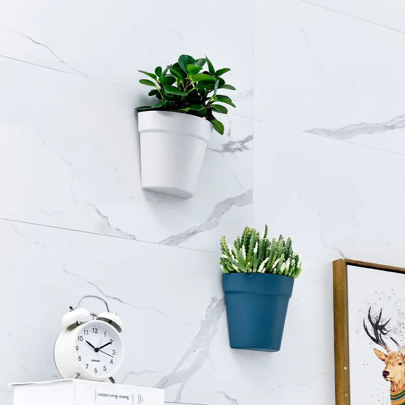 WallBloom™ Semi-Circular Wall Planter – No-Drill Hydroponic Flower Pot for Indoors & Balconies