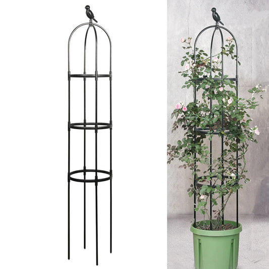 VertiGrow™ 6ft Obelisk Garden Trellis – Rustproof Support for Climbing Plants