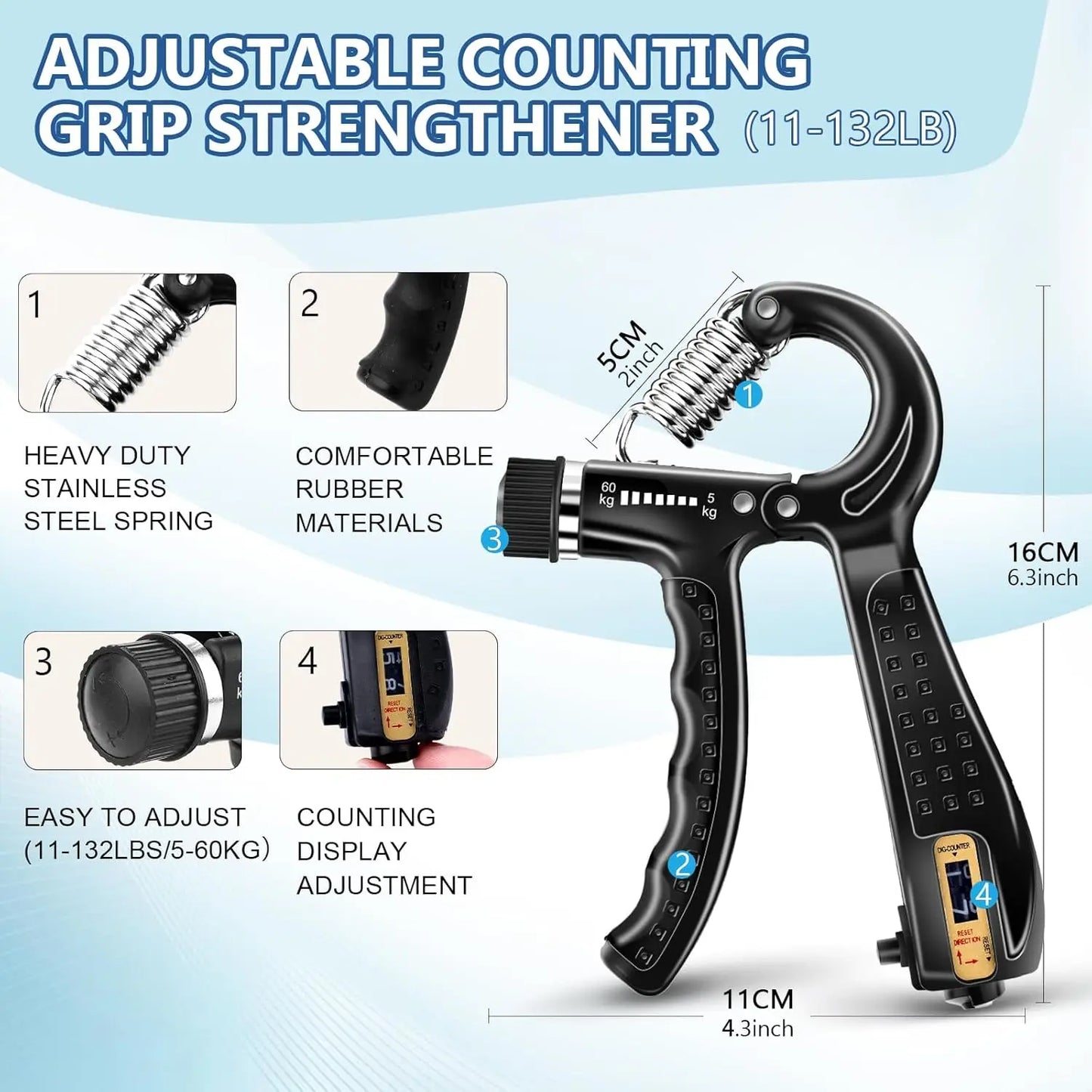 GripMaster Pro™ — 5-in-1 Hand Strength & Recovery Trainer Kit
