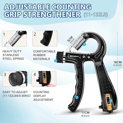GripMaster Pro™ — 5-in-1 Hand Strength & Recovery Trainer Kit