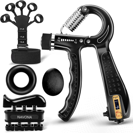GripMaster Pro™ — 5-in-1 Hand Strength & Recovery Trainer Kit