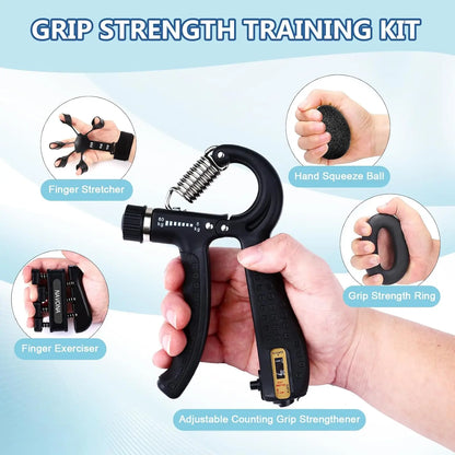 GripMaster Pro™ — 5-in-1 Hand Strength & Recovery Trainer Kit